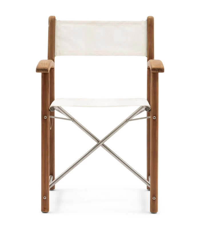 Tuinstoel Met Armleuning Gili Outdoor Director Chair - Teakout - Wit 3 Tuinstoel Met Armleuning Gili Outdoor Director Chair - Teakout - Wit