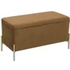 Leitmotiv Bank Snog XL - Velvet Cognac Bruin, Goud Geverfde Poten - 90x45x45cm -Woninginrichting 982d7818c2624923a413cb07f559ce73