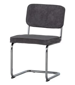 Corduroy Buisframe Stoel - Ribstof - Antraciet - Set Van 2 -Woninginrichting 9860180a163c4cfcb9c7ce1310e5e53d