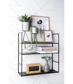 PRESENT TIME Wandrek Level - Metaal Mat Zwart - 60x20x60cm -Woninginrichting 9ceffc884e90447c9e4415e8eda42cd6