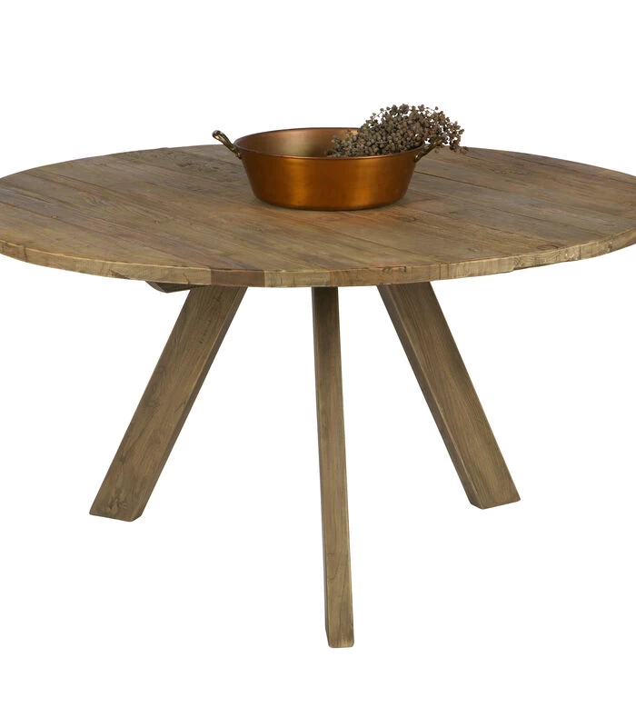 BePureHome Tondo Eettafel - Hout - Old Elm - 76x140x140 4 BePureHome Tondo Eettafel - Hout - Old Elm - 76x140x140 - Afbeelding 2