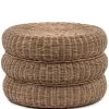 Riviera Maison Poef Rond - Rustic Rattan Macaron Voetenbankje - Bruin -Woninginrichting a027b24648274fc8befa25969c914565