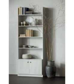 WOOOD Boekenkast Madu - Grenen - Wolkengrijs - 200x80x35 -Woninginrichting a097529a9170441cbc3ab2e30cd5f88c