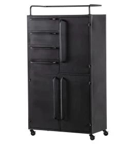 BePureHome Black Beauty Kast Op Wielen - Metaal - Zwart - 144x75x39 -Woninginrichting a0b6112c422e4135b1590d236fa0ddda