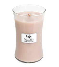 WoodWick Kaars Vanilla & Sea Salt Large