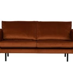 BePureHome Rodeo Bank 2,5-Zits - Velvet - Roest - 85x190x86