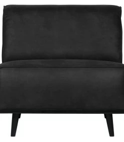 BePureHome Statement 1-Zits Element - Suedine - Zwart - 77x79x93