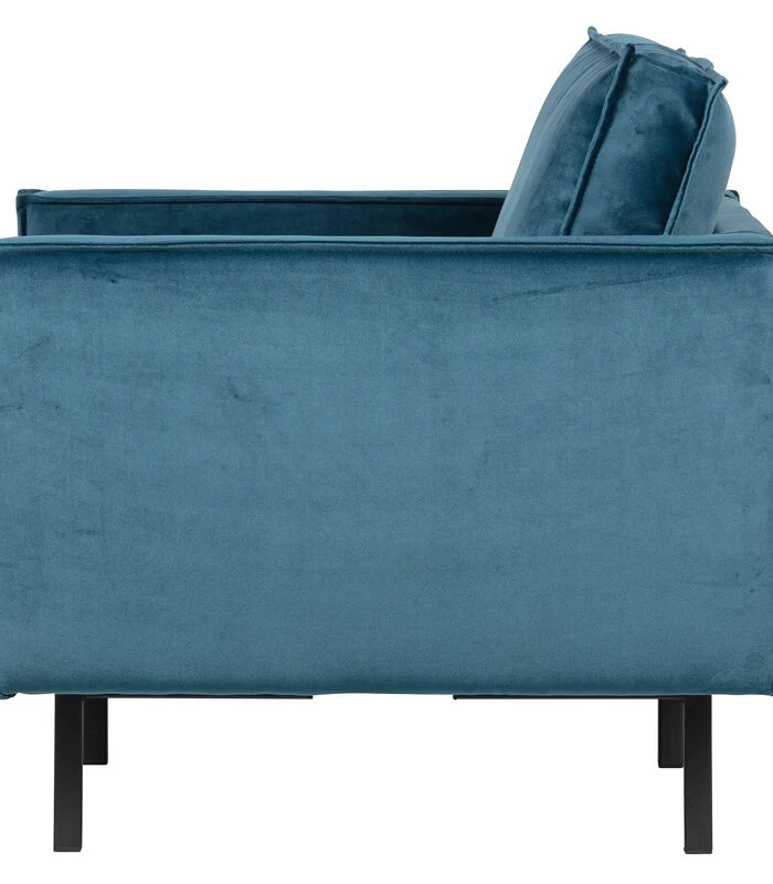 BePureHome Rodeo Fauteuil - Velvet - Blue - 85x105x86 5 BePureHome Rodeo Fauteuil - Velvet - Blue - 85x105x86 - Afbeelding 3