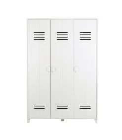 VTwonen Opberggigant Vt Locker 3-Deurs - Grenen - Wit - 186x123x40