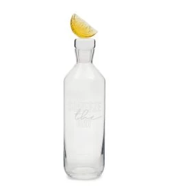 Glazen Karaf Waterkan - Squeeze The Day Bottle - Transparant