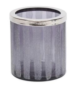 Waxinelichthouder Glas, Theelichthouder Streep - Santa Monica - Paars