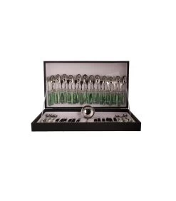 Bestekset Mona Lisa 18/10 49-delig Groen Groen 12-persoons -Woninginrichting a7d54ccb7ee9472eb1324dcb19816f99