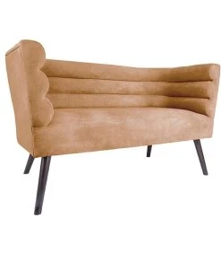 Leitmotiv Bank Explicit - Suede Look Okergeel - 128x71x74cm -Woninginrichting a7db7e3f8bc44db7a052acde8e0af2f4