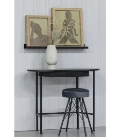 WOOOD Belle Bureau - Grenen/Metaal - Zwart - 75x90x42 -Woninginrichting a94d59aa1d3c4786becec74c30c35ce0