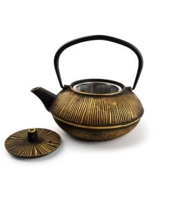 Theepot 80cl Strepen Goud/Zwart My Tea -Woninginrichting aa28d22fff14408dad99200cb3143ac1