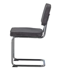 Corduroy Buisframe Stoel - Ribstof - Antraciet - Set Van 2 -Woninginrichting ac64856828e74808b9385ed6777301f2