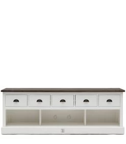 TV Kast Meubel - Newport Flatscreen Dresser - 180x45 Cm - Wit