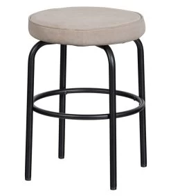 Exclusive Tris Kruk - Leer - Zwart/ Zand - 45x38x38