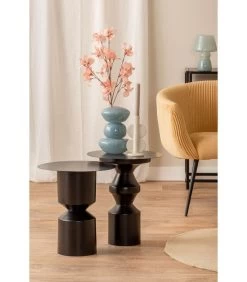 Leitmotiv Bijzettafel Diabolo - Zwart - 40,5x40,5x46,5cm -Woninginrichting ae143c32bdd5409993238e12d39077fe