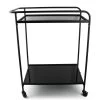 Serveerwagen 66x40xH83,5cm 2 Lagen Zwart Bar