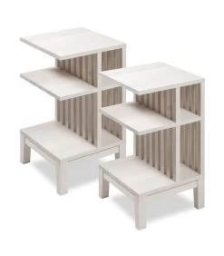 Woninginrichting 45 2 X Nachtkastje CELINE In Berkenhout