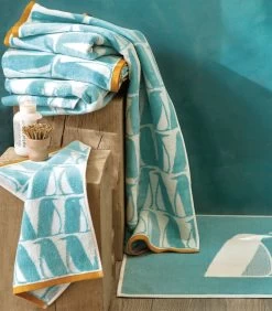 BANQUISE Turquoise - Badmat Katoen -Woninginrichting b1774471216e44d7aae3f5aae9a9e9d9