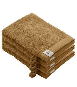 6x Remade Cotton Washandjes Cognac