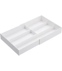 Yamazaki Extendable Cutlery Tray With Slide - Tower - White -Woninginrichting b36819d1fa154fee908fcbddd0692589