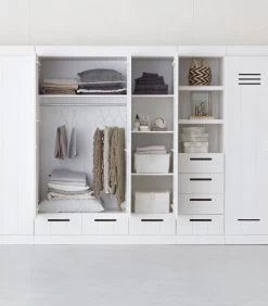 WOOOD Connect Kast 2-Deurs - Grenen - Wit - 195x94x53 -Woninginrichting b586a6c39fc24cf08363394b7e81447e