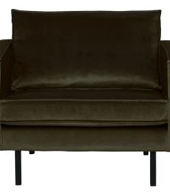 BePureHome Rodeo Fauteuil - Velvet - Dark Green Hunter - 85x105x86