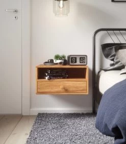 Zwevend Nachtkastje HOPE Met Knop In Eikenhout -Woninginrichting b852f80d78934ebc97ff415f12cb8f20