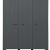 WOOOD Dennis 3-Deurs Kast - Grenen/Leer - Staal Grijs - 202x158x55 1 WOOOD Dennis 3-Deurs Kast - Grenen/Leer - Staal Grijs - 202x158x55 -Woninginrichting b88512464dd54d4a88addb56f611c99e
