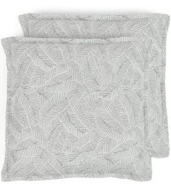Bellagio Outdoor Box Cushion 50x50 Set Of 2,chanvre Botanique,argenté