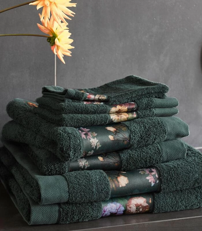 ESSENZA FLEUR - Gastendoek - Donkergroen 4 ESSENZA FLEUR - Gastendoek - Donkergroen - Afbeelding 2