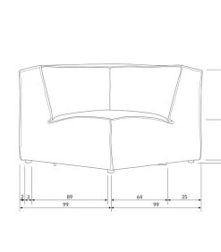 Silvijn Hoekelement - Bouclé - Turtle - 74x99x99 -Woninginrichting bde60d8eb4a24c26b1d8c1aa93b5e0df