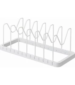 Yamazaki Extendable Pot Lid & Pan Holder - Tower - White