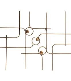 BePureHome Symphony Wanddeco - Metaal - Antique Brass - 70x140x3
