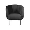 Leitmotiv Fauteuil Tulip Velvet - Zwart - 76x71x81cm -Woninginrichting c37440a9b6fb45878472fc5329cc1397