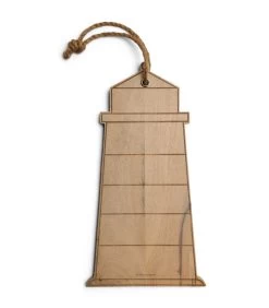 Serveerplank Hout, Borrelplank, Vuurtoren - Lighthouse - Bruin