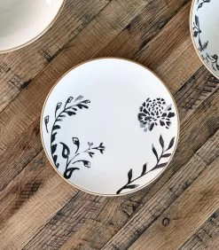 Porseleinen Ontbijtbord, Met Motief - Romance D'Amour - Zwart / Wit -Woninginrichting c5bd37658c3349bc878cd1be62465dc6