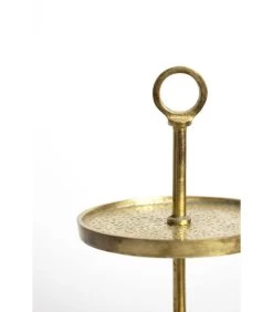 Etagère Lutek - Goud - 2 Laags -Woninginrichting c94ed4fbc8764b87ad00d06dd60f30e4