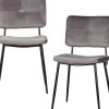 WOOOD Kaat Eetkamerstoel - Velvet - Antraciet - Set Van 2 -Woninginrichting cb0ca14741f64bd381cf5627f9dcab14