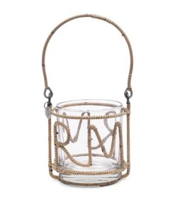 Theelichthouder Rustic Rattan Amicitia Naturel