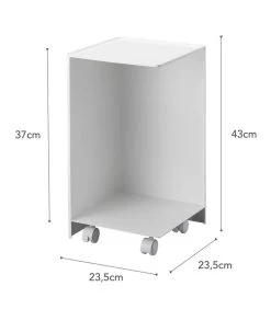 Yamazaki Toiletpaper Holder With Caster - Tower - White -Woninginrichting cbda6c3675fc48f9aef1814e299056f2