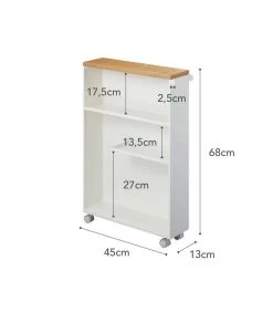 Yamazaki Semi-Closed Storage Cart - Tower - White -Woninginrichting cfc7ec8b90ec487993f96a7590b5f7a0