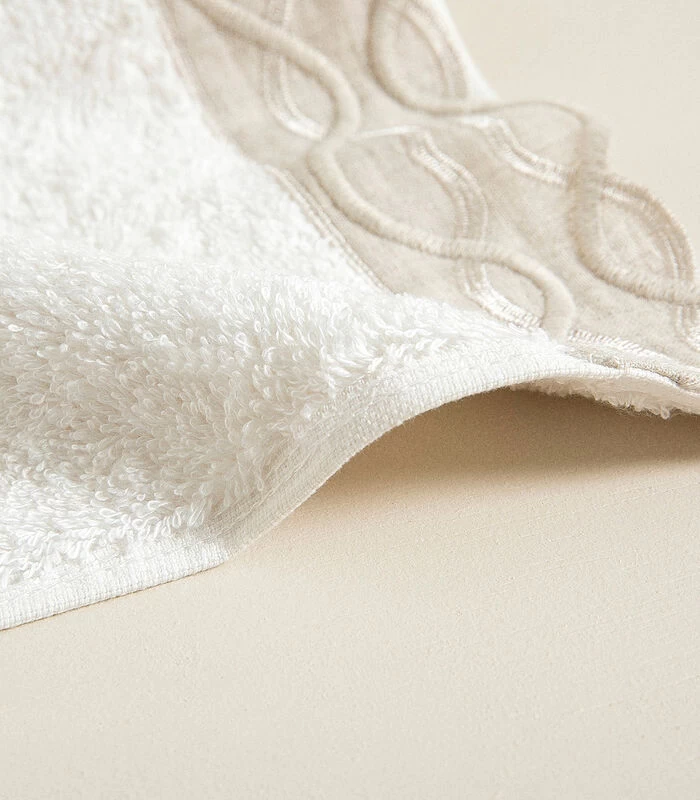 Gezichtshanddoek Border 50x90 Cm Ecru 6 Gezichtshanddoek Border 50x90 Cm Ecru - Afbeelding 4