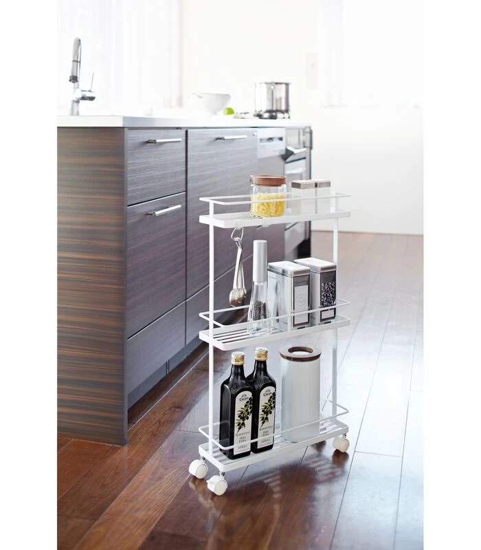 Yamazaki Storage Cart - Tower - White 4 Yamazaki Storage Cart - Tower - White - Afbeelding 2