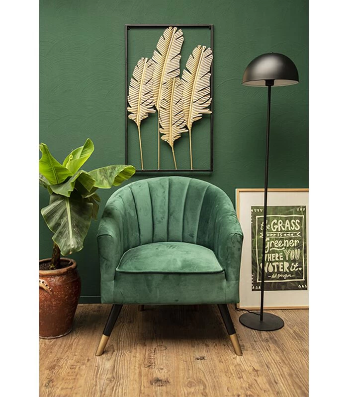 PRESENT TIME Muurkunst Feathers - IJzer, Goud - 89x53x1,5cm 6 PRESENT TIME Muurkunst Feathers - IJzer, Goud - 89x53x1,5cm - Afbeelding 4