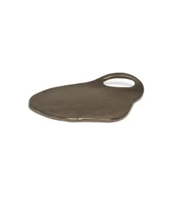 Bord Lola, Keramiek - Mat Platinum, 4 Stuks