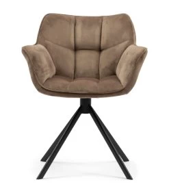 Eetkamerstoel Draaibaar Carnaby Dining Armchair - Polyester - Goud